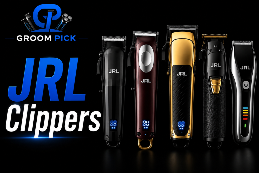 JRL Clippers Ghost, Onyx, Diamante and FreshFade models compared for pro barbers