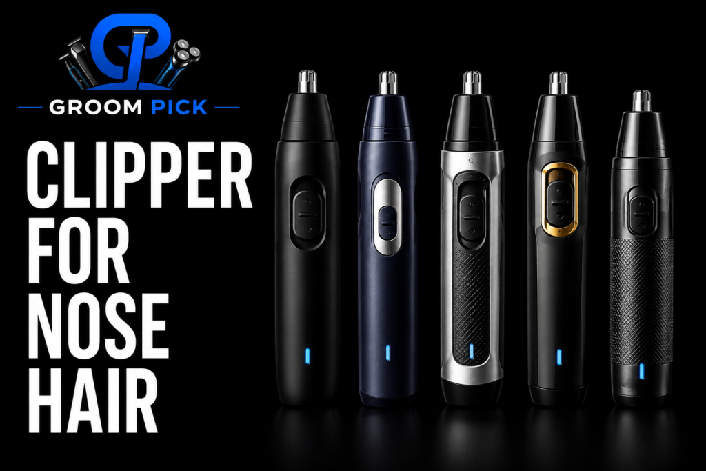 clipper for nose hair with safe trimming design for men's grooming