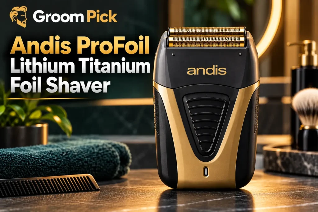 Andis ProFoil Lithium Titanium Foil Shaver review covering close shaves, fades, battery life, comfort, foils, and maintenance.