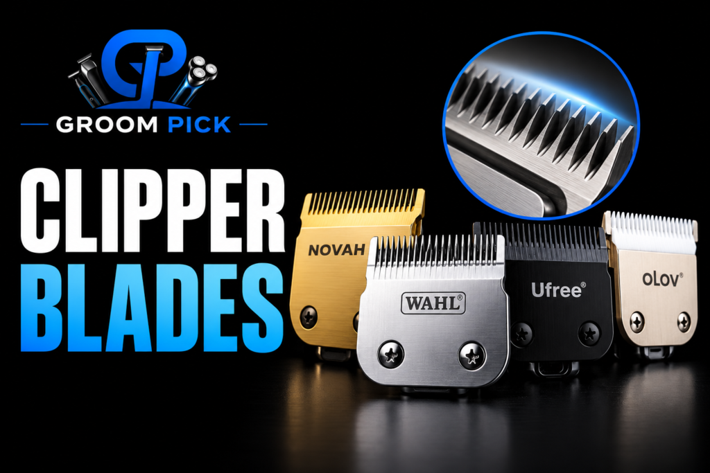 Clipper blades for haircuts, fades, beard trimming, and detailed grooming