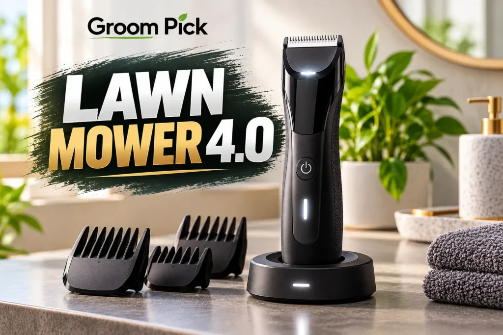 Lawn Mower 4.0 body groomer with ceramic blade and LED spotlight
