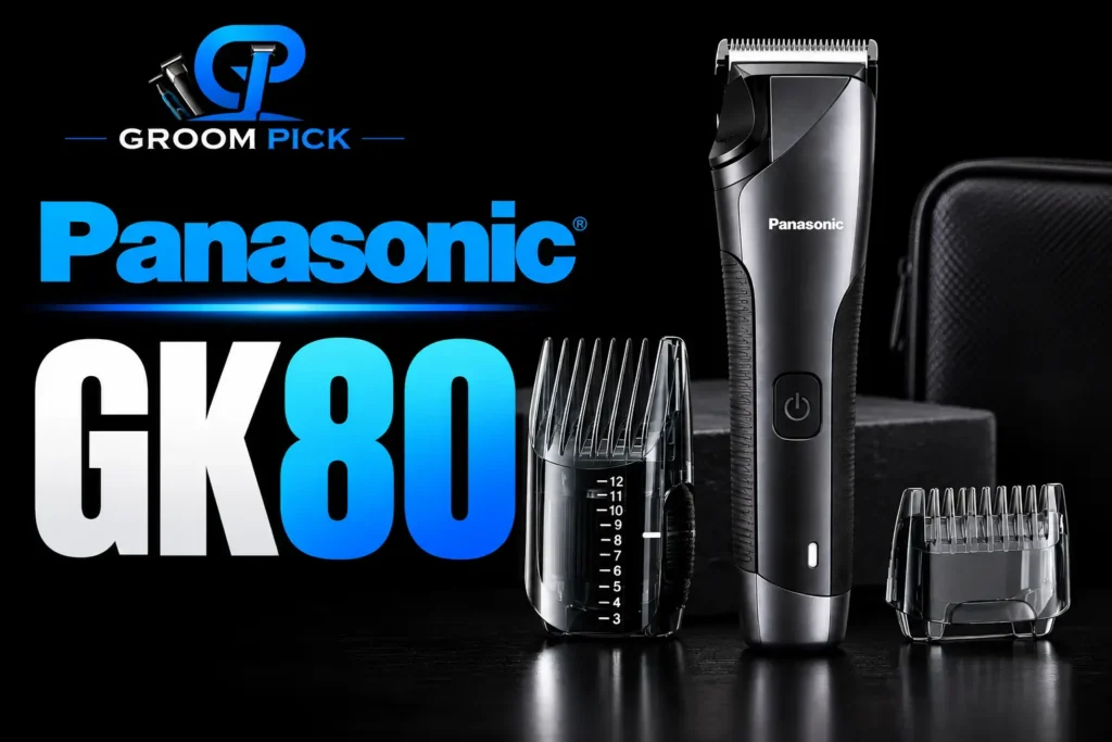 Panasonic GK80 body trimmer with adjustable guards for easy grooming