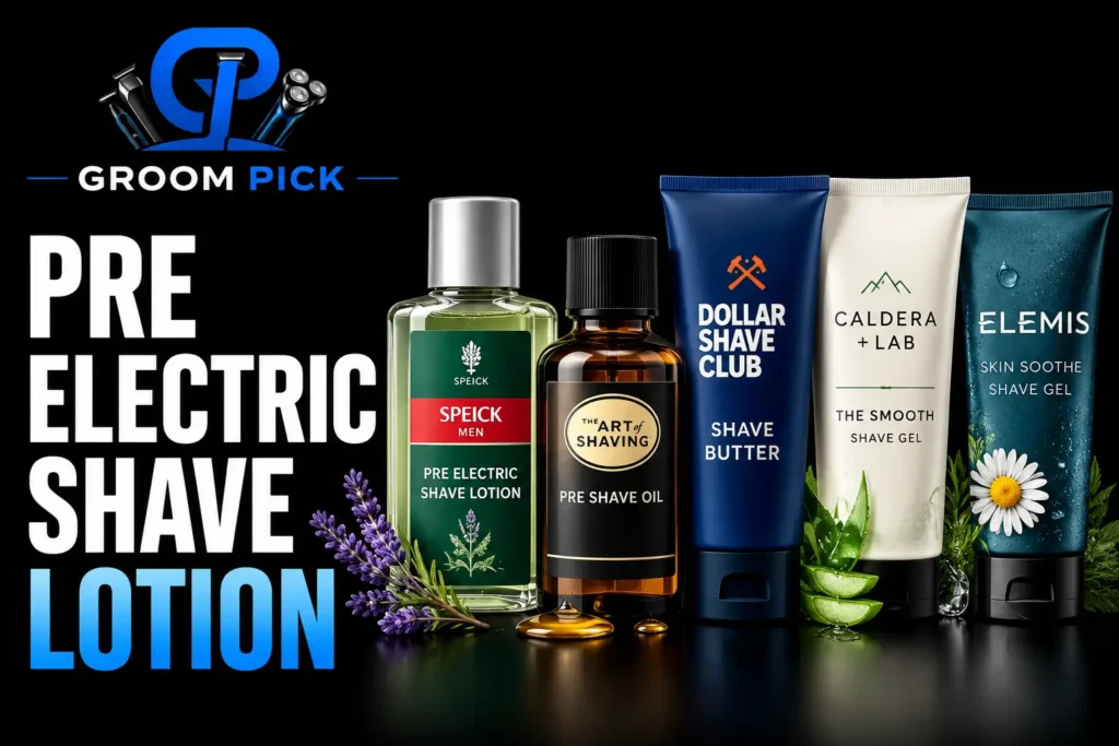 Pre electric shave lotion for smoother electric shaving and better stubble preparation