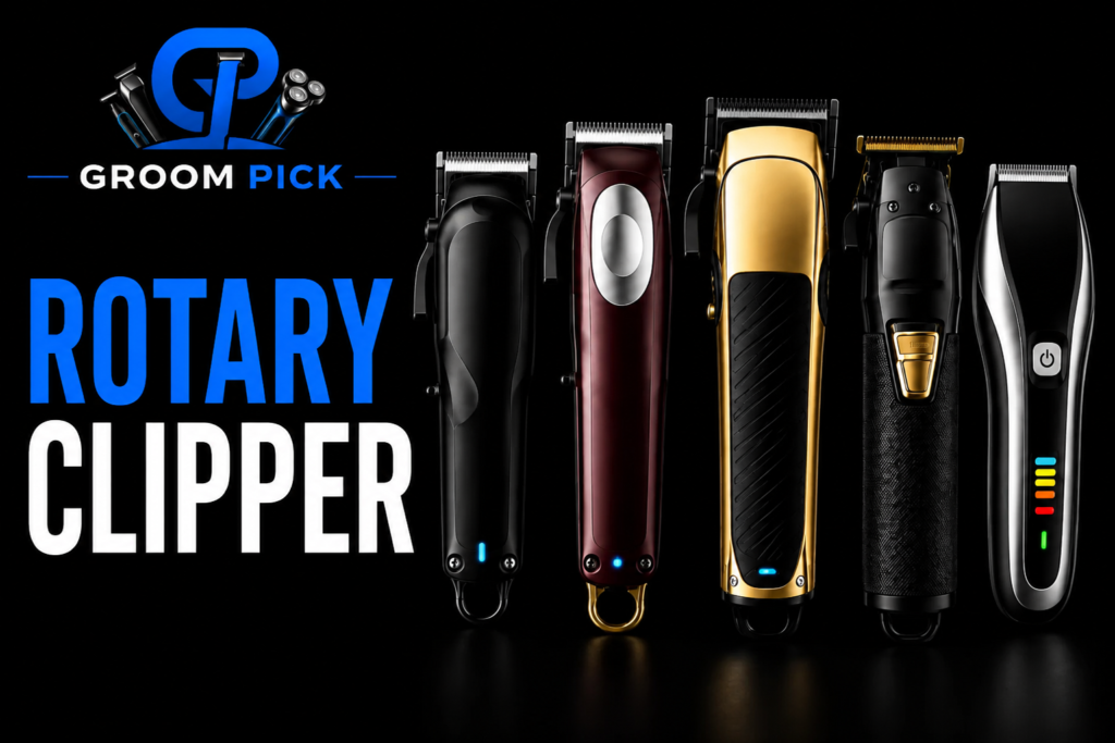 Rotary clipper for fades, thick hair, bulk cutting, and professional use