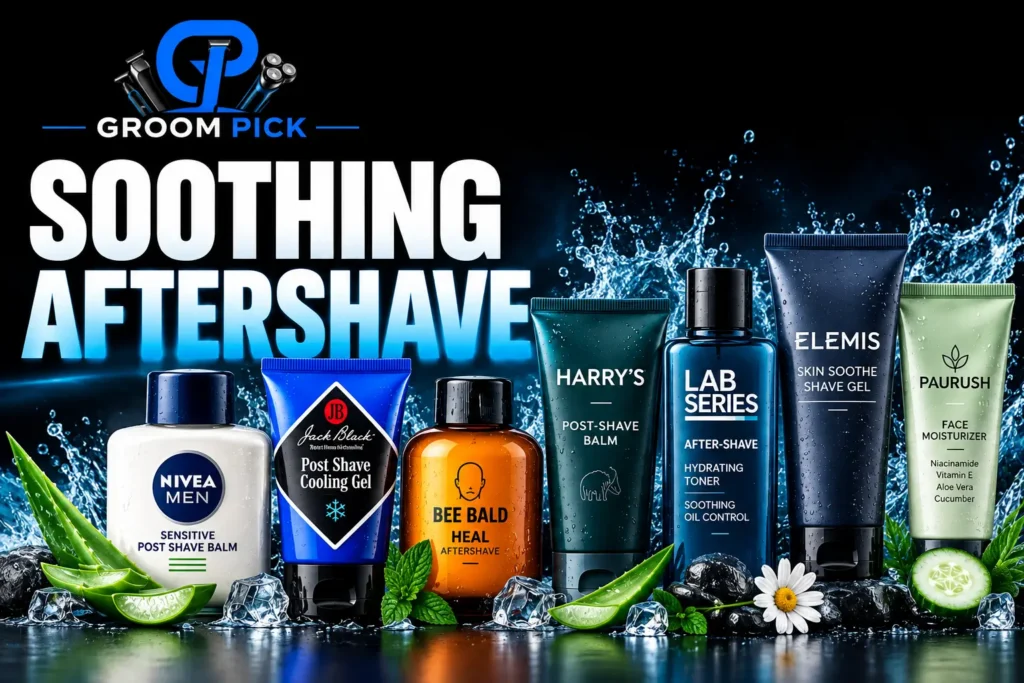 Soothing aftershave for men to calm razor burn and hydrate dry skin each day too