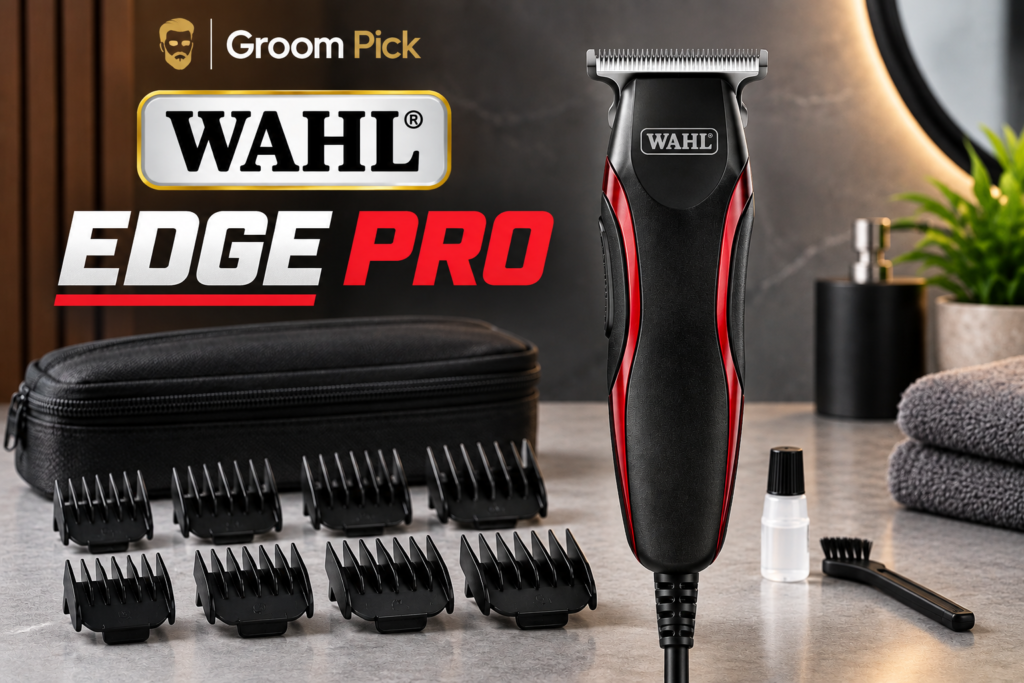 Wahl Edge Pro corded T-blade trimmer for sharp beard lines and home grooming use