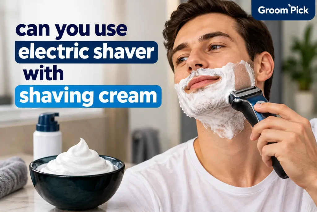 can you use electric shaver with shaving cream for a smooth wet shave