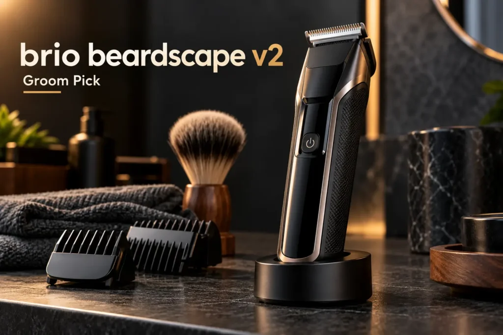 Brio Beardscape V2 premium ceramic beard trimmer with digital display