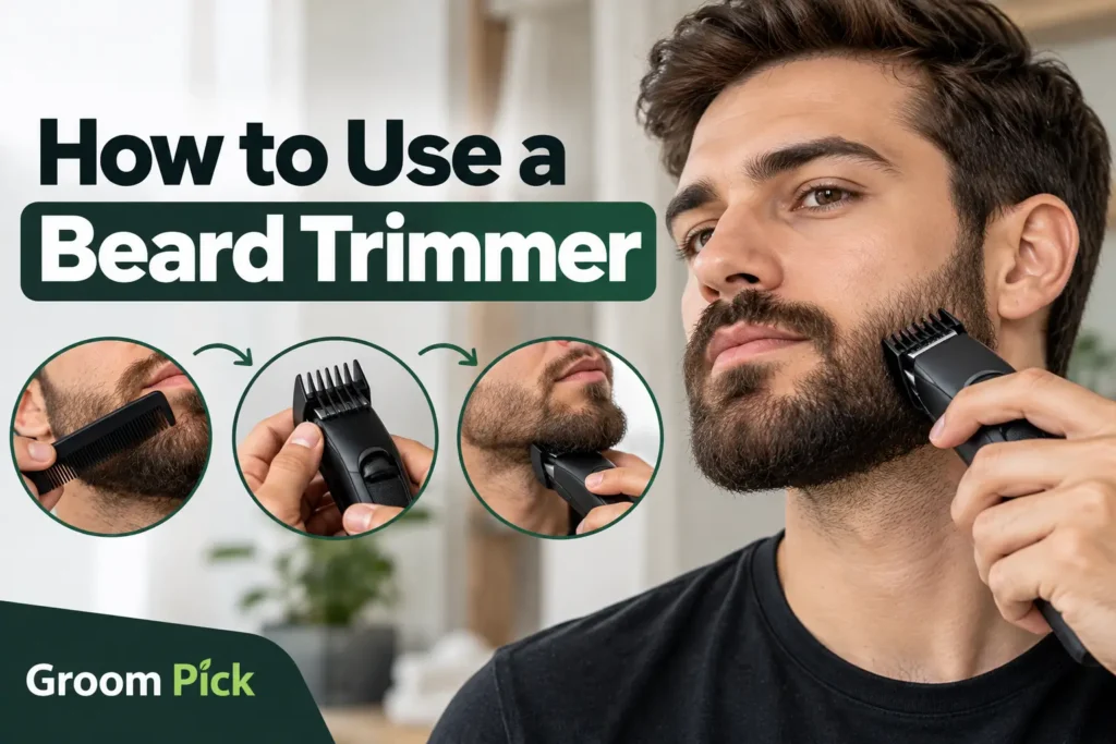 How to use a beard trimmer to shape and trim a clean beard